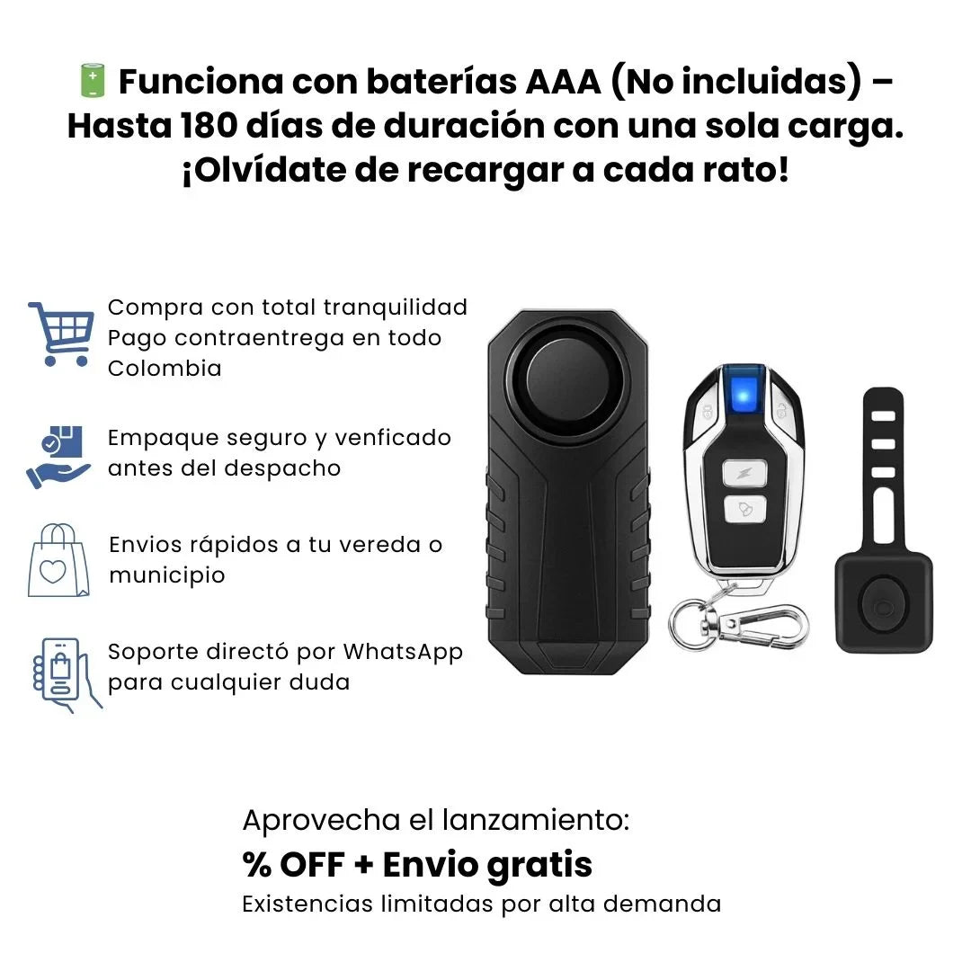 ALARMAX® Dispositivo Sensor Para Bicicletas Y Motos