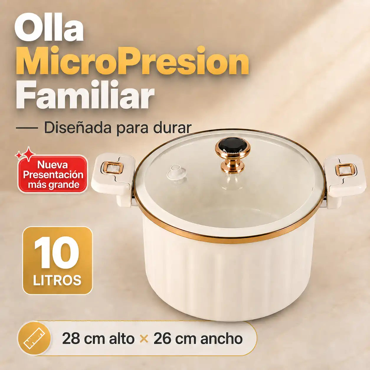 SpeedyPot® – Olla de Micropresión Familiar de 10 Litros