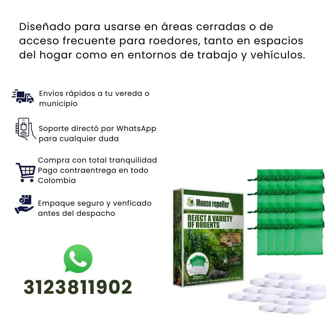 Rodentix®  Repelente de ratones 20pcs