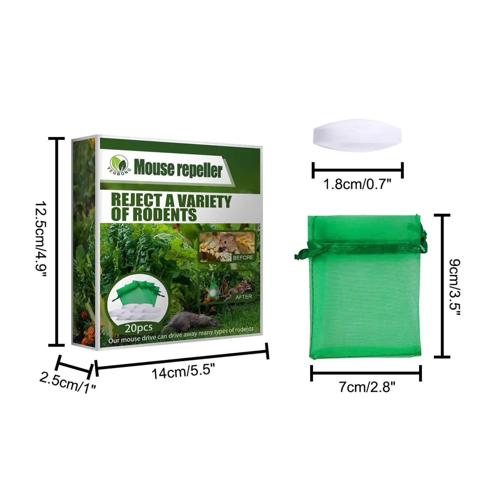 Rodentix®  Repelente de ratones 20pcs